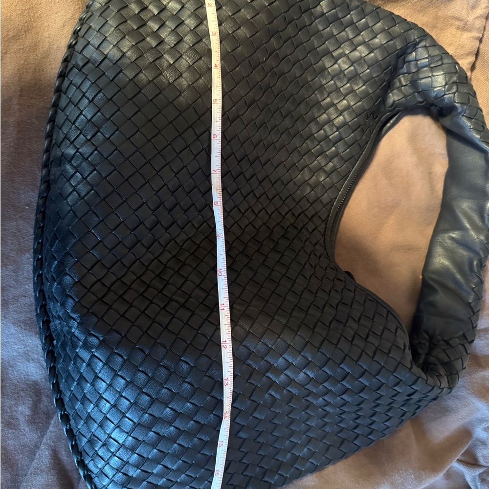 Bottega Veneta gunmetal gray/blue Woven Shoulder Bag - Picture 12 of 16